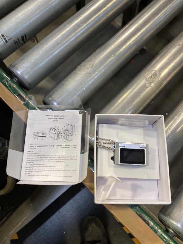 Photo 1 of ?Mini Keychain Digital Camera White - HD Mini Digital Camera with 0.96" Flip Screen & 32GB Card, Portable Wearable Keychain Camera for Bag Charm, Necklace Pendant, Selfie, Travel, and Vlogging