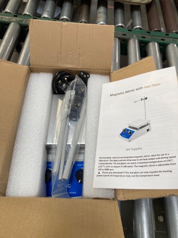 Photo 1 of HYCC Magnetic Stirrer Hot Plate Max 716°F, 100-2000RPM Hot Plate with Magnetic Stirrer, 2000mL Magnetic Hotplate Stirrer, Magnetic Stirrer w/Magnetic Stir Bar