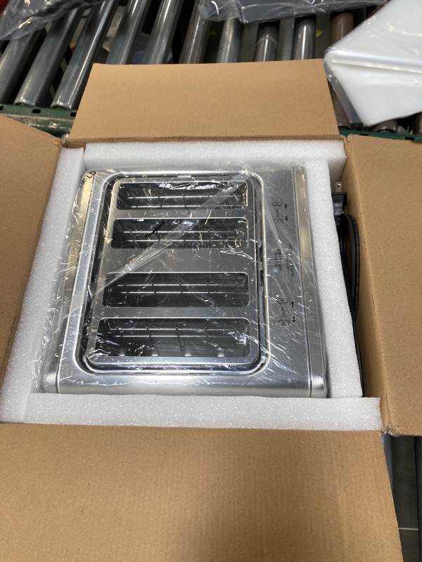 Photo 1 of 4 Slice Toaster Wide Slot– Dual Digital TouchScreen & Independent Control Panel | Single-Slice Modes/Reheat/Defrost | 1800W Stainless Steel Toaster for Bagels & Artisan Bread