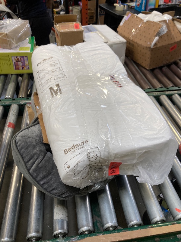 Photo 1 of Bedsure Orthopedic Dog Bed Medium Size Dogs - Washable Medium Dog Cat Bed Waterproof, Comfort Pet Couch Sofa with Washable Removable Cover, Pets Bed with Nonskid Bottom, Dark Grey, 28"