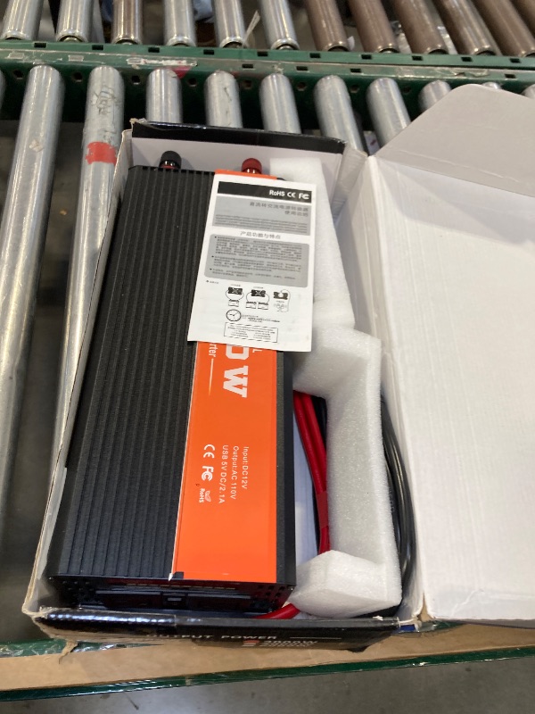 Photo 1 of Power Inverter 3000 Watt, Car/Outdoor 12V DC to 110V AC Converter, with LED Display, Dual AC Outlets, USB Port, Dual Smart Fans, Cables Included, Suitable for RV, Outdoor, Camping, Boat, Emergency