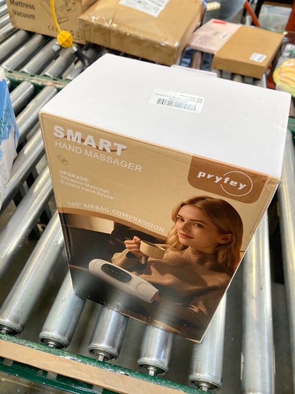 Photo 1 of Hand Massager with Heat and Compression, Hand Massage with 2 Vibration 6 Modes 6 Intensities, Electric Hand Massager for Arthritis and Carpal Tunnel Relief, Valentines Day Gifts for Women Men, White