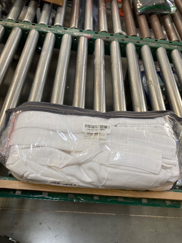 Photo 1 of 100 Inch Wide Curtains 96 Inch Long Pinch Pleat Linen Curtains for Living Room Bedroom Boho Farmhouse Light Filtering Privacy Pleated Hooks Rings Back Tab for Sliding Door White 1 Panel 100 x 96