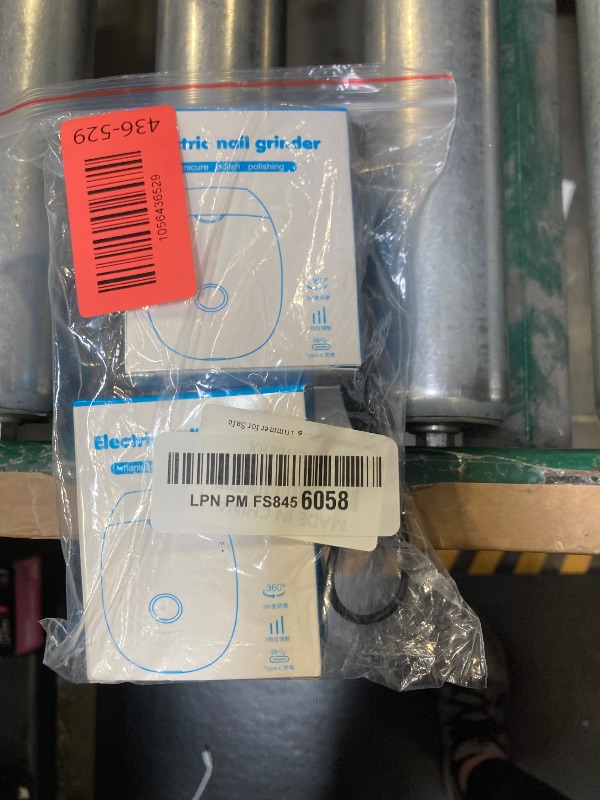 Photo 1 of 2PCS Universal Automatic Fingernail Grinder, Portable Electric Nail Clipper with LED Light and 3 Speeds, 360° Silent Auto Fingernail Cutter and Polishing Trimmer for Safe (White)