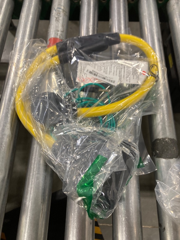 Photo 1 of 30 Amp Dryer Y Splitter to RV/EV Compatible with NEMA 10-30P to 14-50R/10-30R 3 Prong 30A to 4 Prong 50A Y Adapter Cord for EV/RV Charging at Dryer Outlet STW 10 AWG with Safety Ground Wire, 3FT