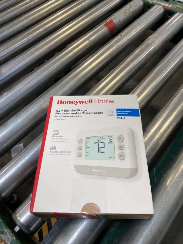 Photo 1 of New! Honeywell Home Programmable Thermostat, Single-Stage, 1 Heat/1 Cool Compatibility, Flexible Schedule, X2P, White, RTH21B