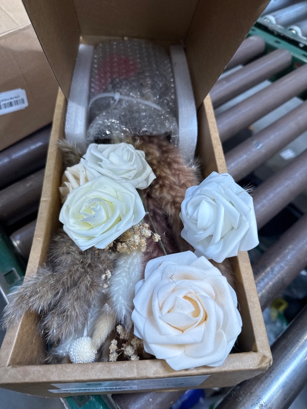 Photo 1 of 100pcs Artificial Flowers Arrangement With Vase Included, Dining Table Centerpiece Decorations, Fake Flowers in Vase, Dried Pampas Grass Floral Centerpieces, Coffee Table Decor, Centro de Mesa