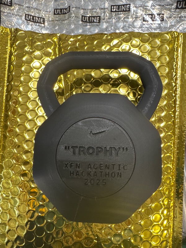 Photo 1 of NIKE Black  Plastic Kettlebell for Decor 