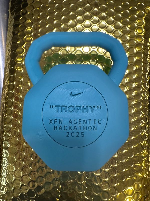 Photo 1 of NIKE Blue Plastic Kettlebell for Decor