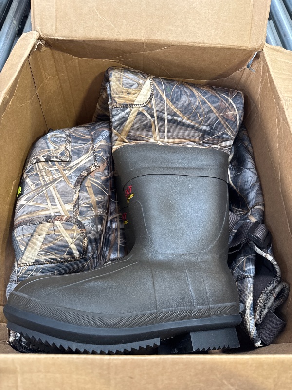 Photo 1 of TIDEWE Hunting Wader, 5mm Neoprene Fleece-Lined Chest Waders with 1600 Gram Insulation Rubber Boots, Waterproof Liquild Sealed Bootfoot Chest Wader for Fishing, Hunting Next Camo 11