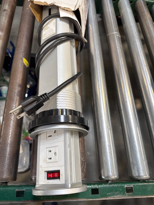 Photo 1 of Automatic Raising Type Surge Protector Pop up Outlet Retractable Hidden Recessed Power Strip Power Socket with 2 USB Charging Stations and 3 AC Plug for Kitchen Island,Counter top, Conference Table