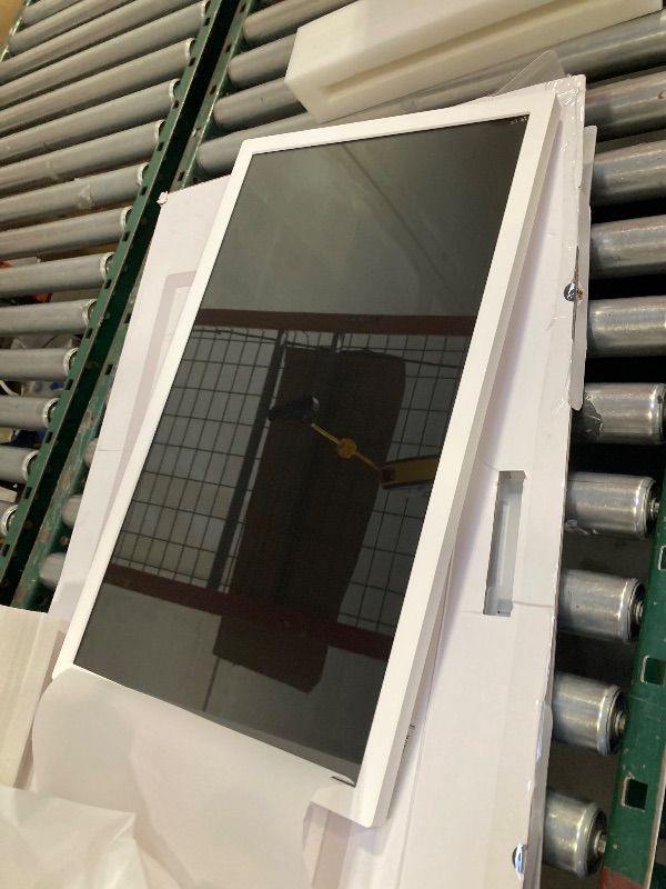 Photo 1 of Digital Calendar 24 Inch Touch Screen, Electronic Wall Calendar Chore Chart for Family Monthly/Weekly Planner, Interactive Display Smart Calendar for Home Organization, Desk Mount Included - White