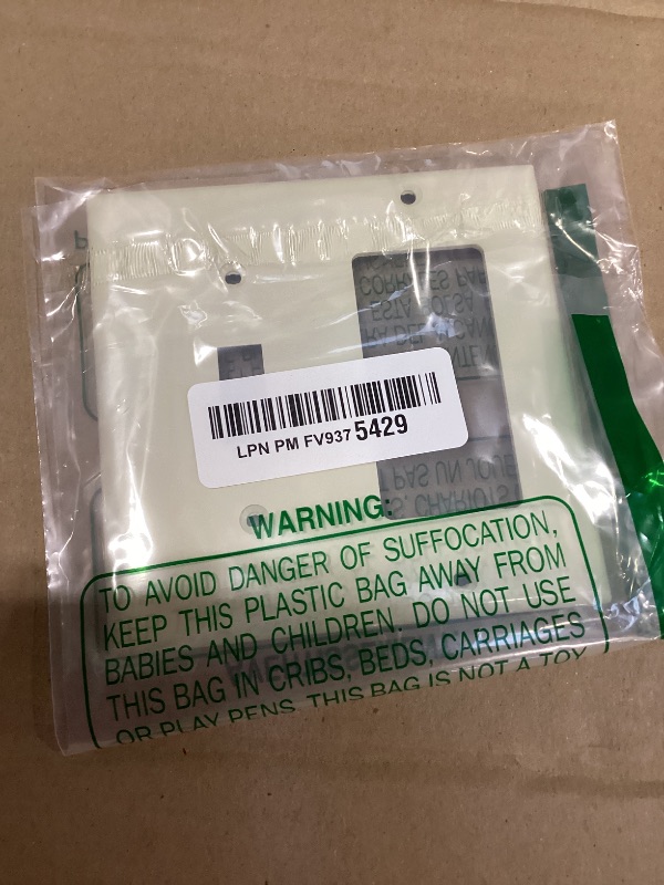 Photo 1 of ENERLITES Combination Toggle Switch/Decorator Switch Wall Plate, Size 2-Gang 4.50" x 4.57", Polycarbonate Thermoplastic, 881131-LA, Light Almond