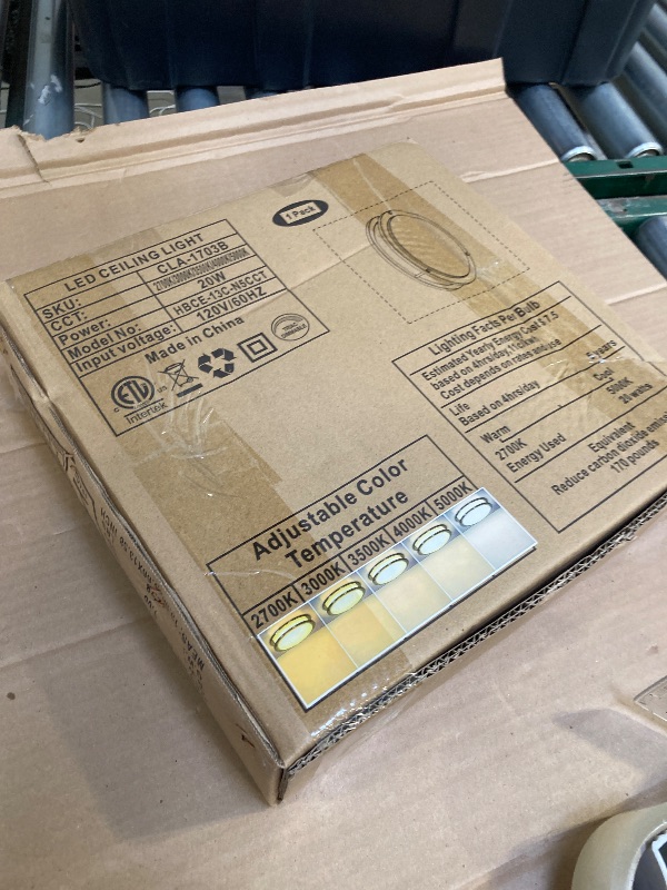 Photo 1 of 13 inch Flush Mount LED Ceiling Light Fixture, 2700K/3000K/3500K/4000K/5000K Adjustable Ceiling Lights, Brushed Nickel Saturn Dimmable Lighting for Hallway Bathroom Kitchen or Stairwell, ETL Listed