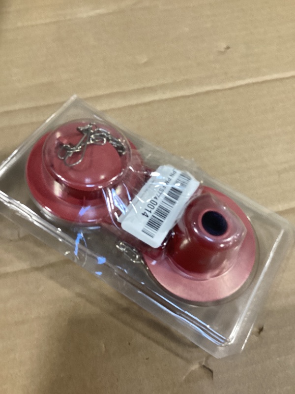 Photo 1 of 2 Pack 2-Inch Toilet Flapper Replacement Kit, Universal Flush Valve Flapper – Fits Kohler, Toto & American Standard, Water-Saving Rubber with Stainless Steel Chain & Hook, Easy to Install (Red)