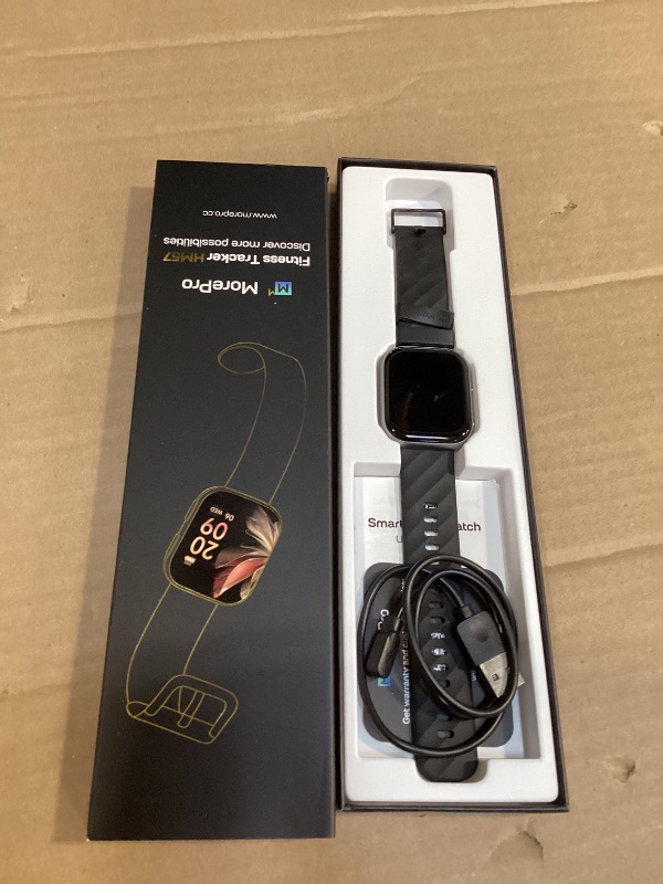 Photo 1 of MorePro Health Fitness Tracker with 24/7 Heart Rate/Blood Pressure Monitor, Blood Oxy-gen/Sleep Tracking, 120+ Sports Activity Tracker, Smart Watch (Make/Answer Call) with Step Counter for Women Men