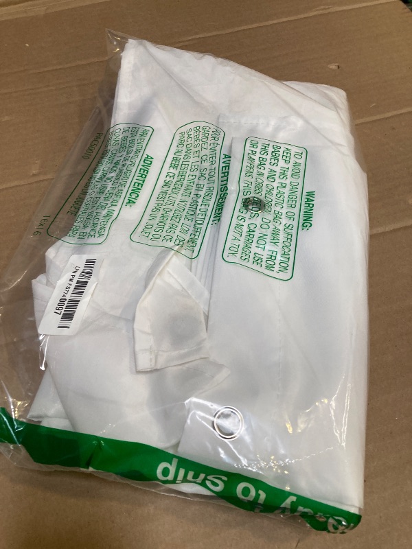 Photo 1 of N&Y HOME Fabric Shower Curtain Liner Extra Long 72 x 84 Inches with 2 Bottom Magnets, Hotel Quality, Washable, White Spa Bathroom Curtains with Grommets, 72x84