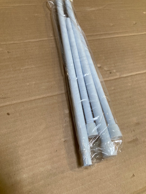 Photo 1 of 2 Pack Spring Tension Rods 26-39 Inches Adjustable White No Drill Spring Loaded Curtain Rod Small Short Tension Curtain Rod Expandable Tension Rod for Windows,Kitchen,Doorway,Bathroom,Cupboard Bars