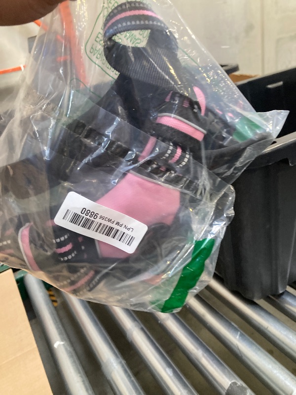 Photo 1 of rabbitgoo Dog Harness No Pull with 2 Leash Clips, Adjustable Soft Padded, Reflective Oxford No Choke Pet Vest with Easy Control Handle for Medium Sized Dogs, Pink, M