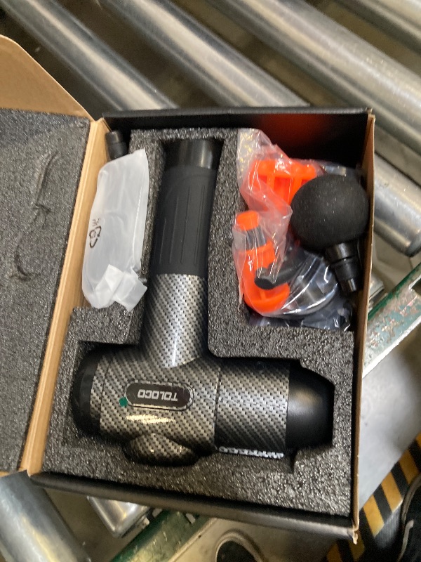 Photo 1 of TOLOCO Massage Gun, Deep Tissue Back Massage for Athletes for Pain Relief, Percussion Massager with 10 Massages Heads & Silent Brushless Motor, Valentines Day Gifts for Him Her, Carbon