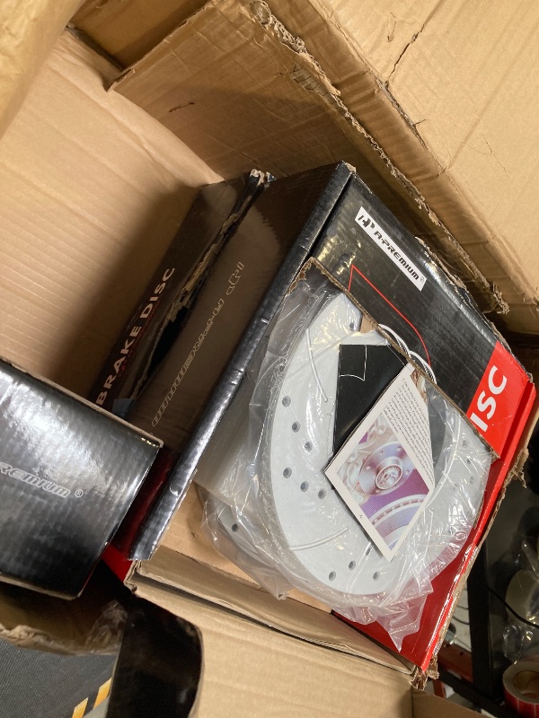 Photo 1 of A-Premium Front and Rear Drilled and Slotted Disc Brake Rotors + Ceramic Pads Kit Compatible with Select Fiat Models - 500 2012-2017, 12-PC Set