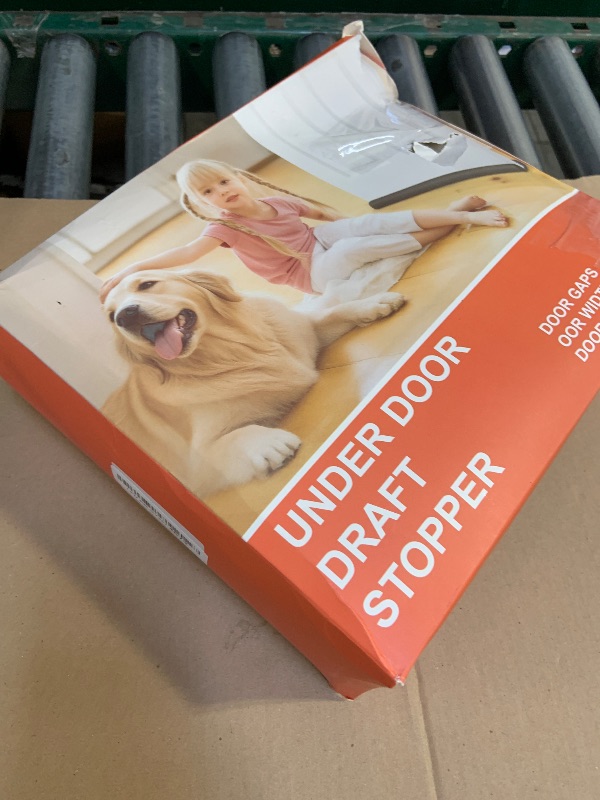 View 2 of (2 Pack) Under Door Draft Stopper, Draft Stopper for Bottom of Door, Adjustable 30-36 Inch Door Draft Blocker, Under Door Gap Filler, Easy Install Door Seal, Helps Reduce Drafts, Noise and Heat Loss