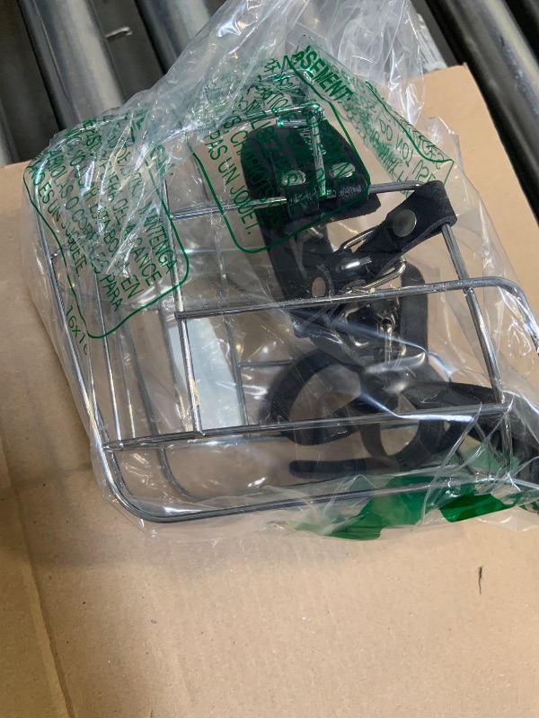 Photo 1 of Dog Chrome Metal Muzzles Wire Basket Adjustable Leather Straps (?3+) Snout Circumference is 9.4-10.2 in, Length is 3.5-4.1 in