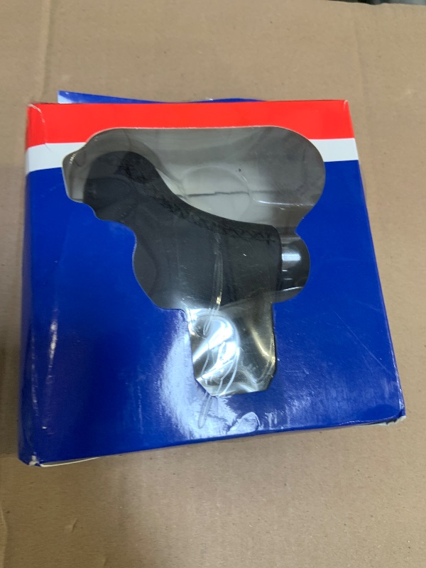 Photo 1 of Qiilu Universal Shift Knob PU Leather Gear Shift Knob Cover Black 1.5cm x 10cm Easy to Install Durable Modern Style Carbon Steel Handle Universal Fit for Automatic Vehicles