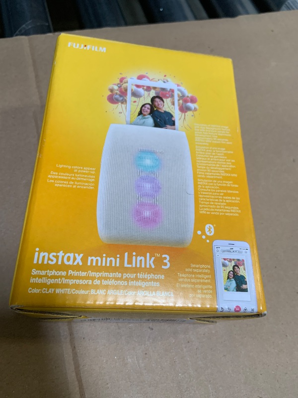 Photo 1 of Fujifilm Instax Mini Link 3 Smartphone Printer - Clay White