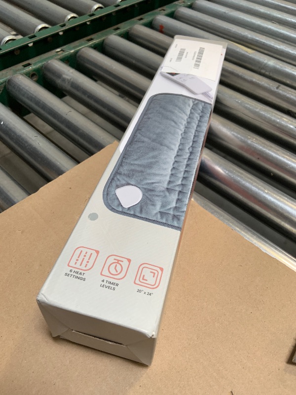 Photo 1 of Heating Pad for Period Cramps, Electric Heating Pad for Neck & Shoulders & Back with 6 Heating & 4 Timer Setting, Christmas Gift for Women, Girl, Sister, Her(Gray, 20'' x 24'')