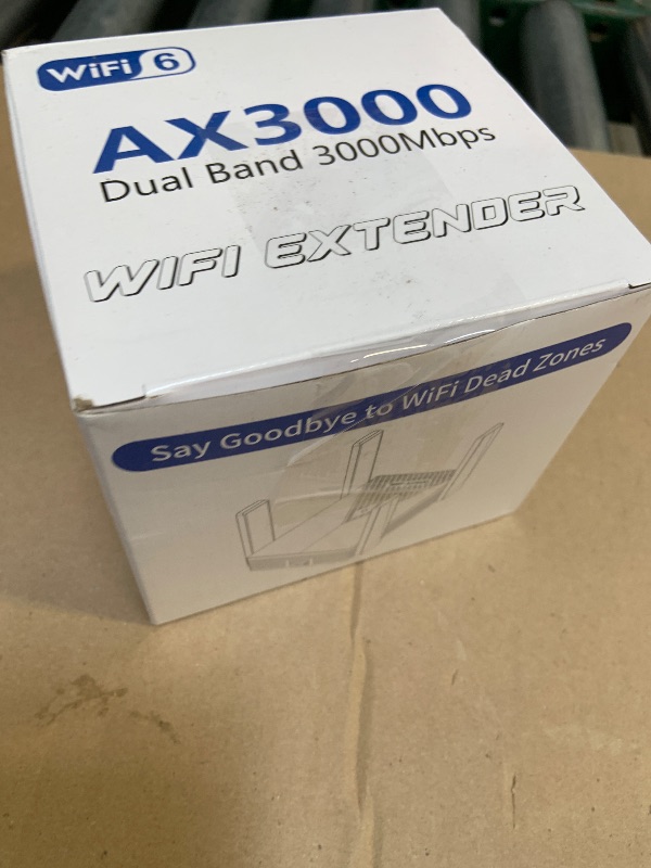 Photo 1 of 3000Mbps WiFi Extender-AX3000 WiFi 6 Extender Dual Band (2.4G/5.8G), Signal Booster with Gigabit Ethernet Port, Access Point, No Required App, Covers Up to 12,000sq.ft and 99 Devices WiFi Booster