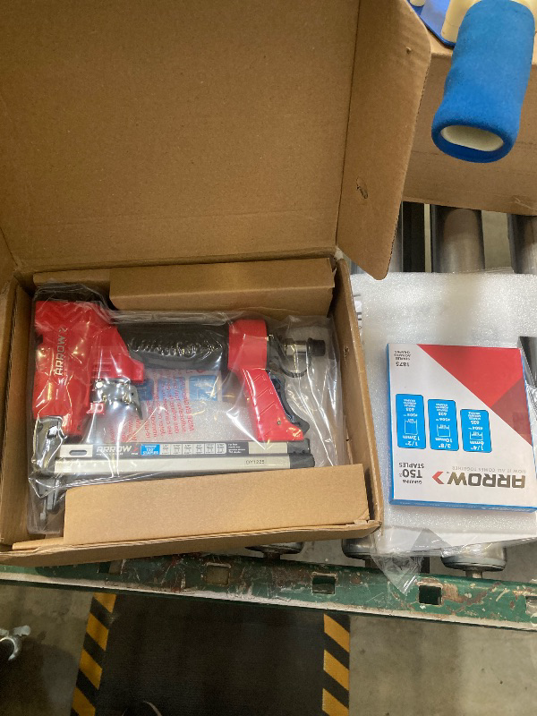 Photo 1 of Arrow Pneumatic Staple Gun, Oil-Free Upholstery Stapler with 3750 Pieces T50 1/4", 3/8", 1/2" Staples, Adjustable Exhaust, for Woodworking, Professional and DIY Projects, PT50