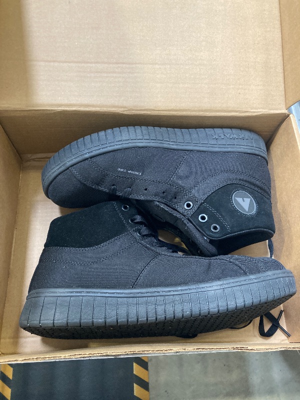 Photo 1 of Airwalk Deuce Composite Toe Shoes for Men - Lightweight Work Safety Sneakers - Non-Slip, Electrical Hazard Resistant, Black/Black, 12 Wide