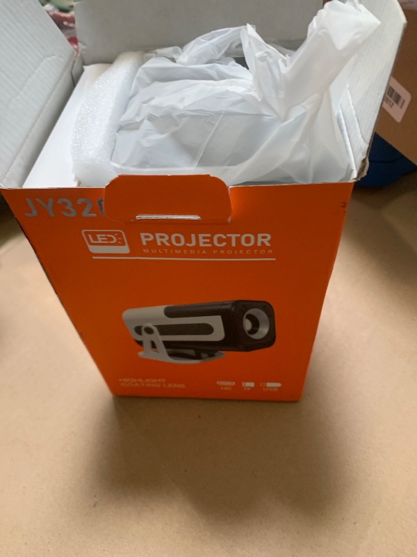 Photo 1 of Ear&Ear Mini Projector, HY320 Portable Projector, Support 4K 1080P with Dual-Band WIFI6 5G Wireless 5.0 Bluetooth Android 11, 180° Rotatable, Auto Keystone Correction, 40"-130" Screen Video Projector