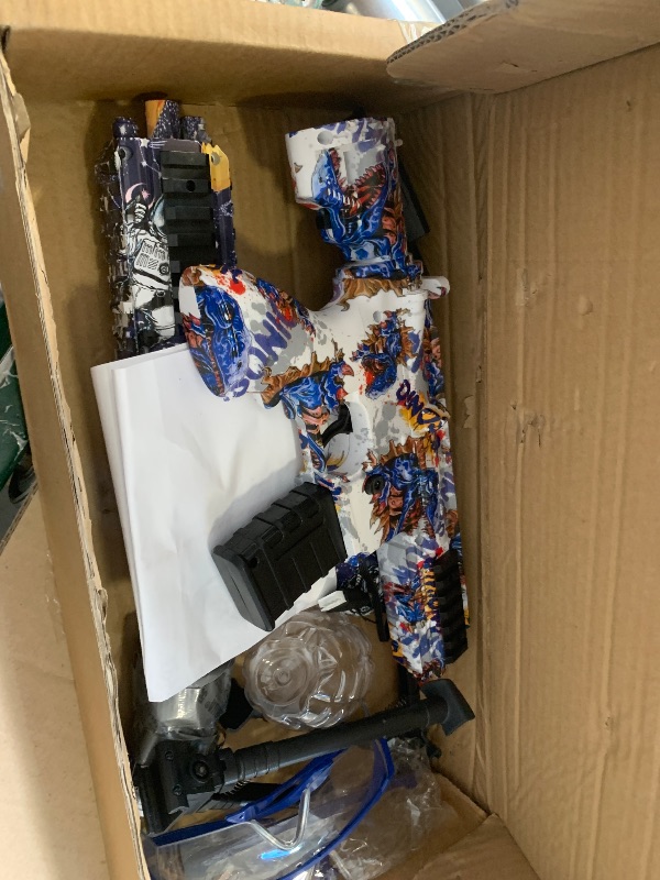 Photo 1 of 2 Pack Gel Ball Blasters, Full Auto Electric Splatter Ball Toy, 10 Rounds Per Seconds, 2 High-Performance Modular Battery, Outdoor Activities Team Game Toy for Age 12+ Year Up (Set No.4)