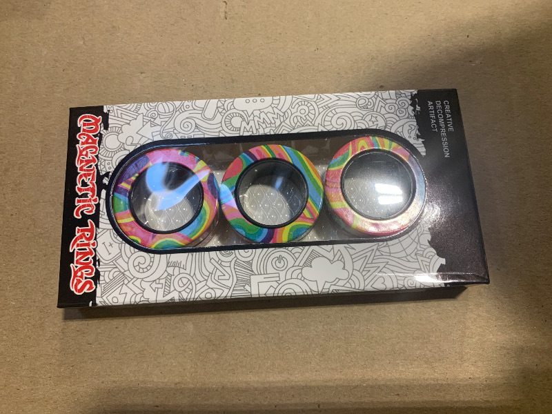 Photo 1 of 3 pcs Magnetic Rings Fidget Toys Spinner Set  