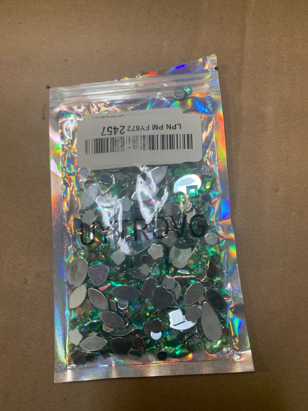 Photo 1 of 1000pcs Jewels Gems for Crafts, Flat Back AB Rhinestones for Costume Making, Cosplay, Clothes, Crafting Embellishments Gemstone(03 Light Green AB)