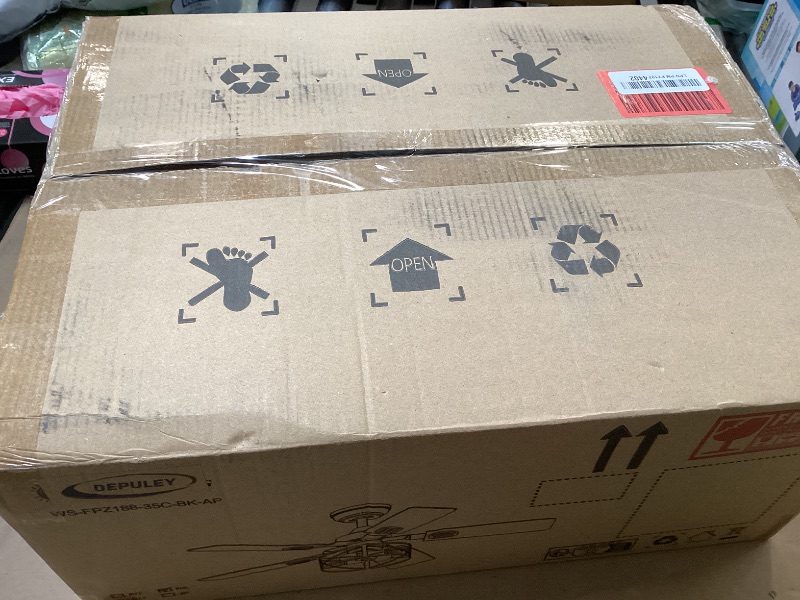 Photo 1 of Depuley 42-Inch Ceiling Fans with Lights: Caged Ceiling Fans Dual Finish 5 Blades - Rustic Ceiling Fan with Remote Control for Farmhouse Living Room Outdoor Porch (E26 Bulb Included)