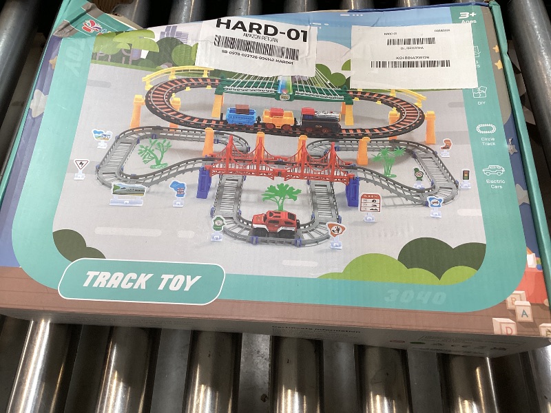 Photo 1 of Electric Toddler Train Set Toy, Battery Powered Railway Train Track Toy Playset for Kids Ages 3 4 5, Boys and Girls