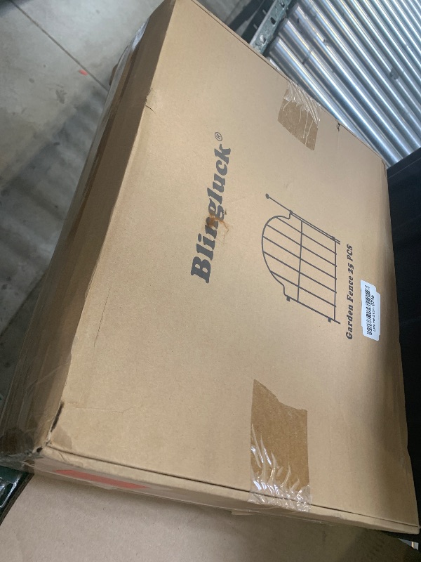 Photo 1 of Blingluck Garden Fence, 17in(H) x 27.5 ft(L) Arched Rustproof Metal No Dig Fence Garden Fence Border,Ground Stake Animal Barrier Fence for Rabbit Dog, Outdoor Landscape Decor for Yard & Patio,25 Pack