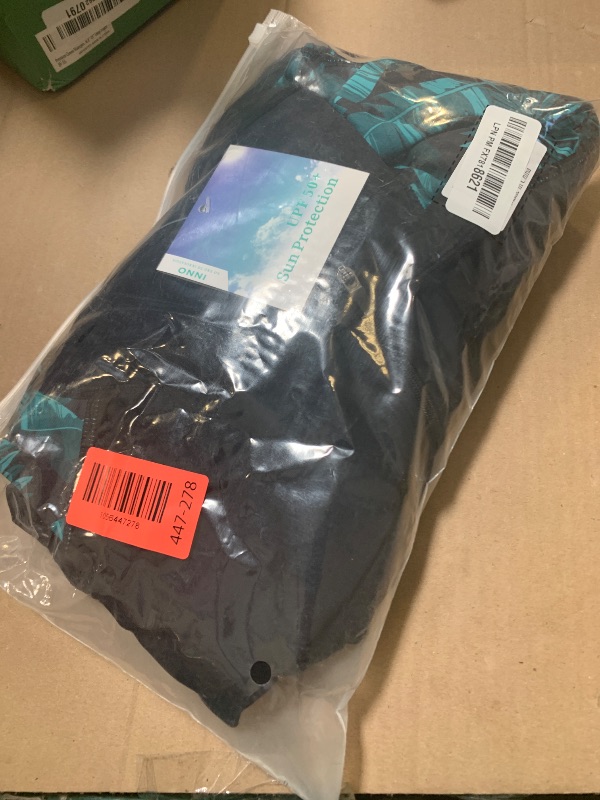 Photo 1 of Inno Women's Plus Size 2 Piece Rash Guard Swimsuits Short Sleeve with Boyshorts UPF 50+ Surfing Swimwear 1X 2X 3X 4X 5X 6X