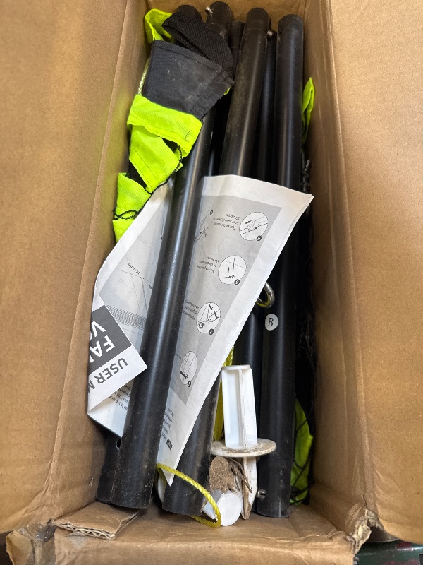 Photo 1 of 32ft Regulation Size Portable Outdoor Volleyball Net Set System for Backyard Beach with Height Adjustable Poles, PU Volleyball and Pump, Carry Bag, Boundary Line - Easy Set Up & Anti-Sagging (Black)