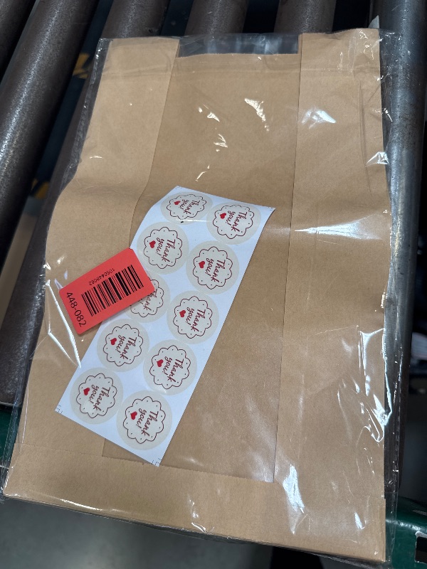 Photo 1 of Kraft Paper Sourdough Bread Bags with Clear Window for Homemade Bread, Baked Goods