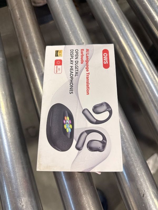 Photo 1 of AI Translator Earbuds Real-Time 180 Languages 8 Offline Modes OWS Touchscreen HD Sound iOS Android Compatible Long Battery Life Ideal for Travel Business Black