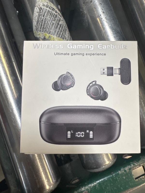 Photo 1 of IAMJOY Wireless Gaming Earbuds, 20ms Low Latency, Game Earbuds with Mic, 2.4GHz & Bluetooth, Compact LED Display Compatible with Meta Quest 3/2, PS5/4, Steam Deck, VR, Switch, PC