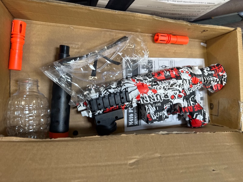 Photo 1 of 2 Pack Gel Ball Blasters, Full Auto Electric Splatter Ball Toy, 10 Rounds Per Seconds, 2 High-Performance Modular Battery, Outdoor Activities Team Game Toy for Age 12+ Year Up (Set No.1)