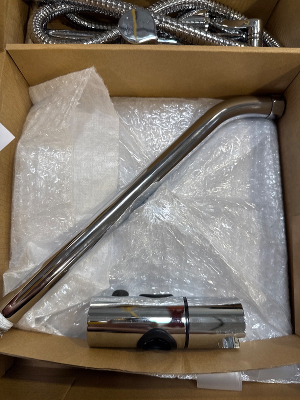 Photo 1 of Veken All Metal 10" Shower Head with Handheld, Luxurious Square Double Rain Shower Heads,Power Wash Wand,Dual High Pressure Detachable Rainfall Showerhead with Spray Combo,Extension Arm,Chrome,Sliver