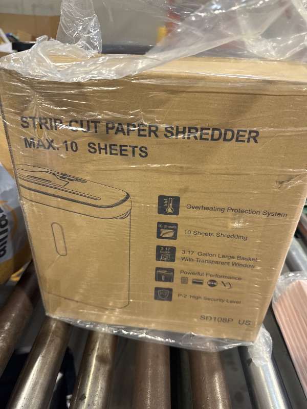 Photo 1 of Home Office Paper Shredder,Woolsche 10-Sheet Strip Cut with 3.17-Gallon Basket,P-2 Security Level,CD & Credit Card Shredder,Durable & Fast - Jam Proof System - ETL Certified