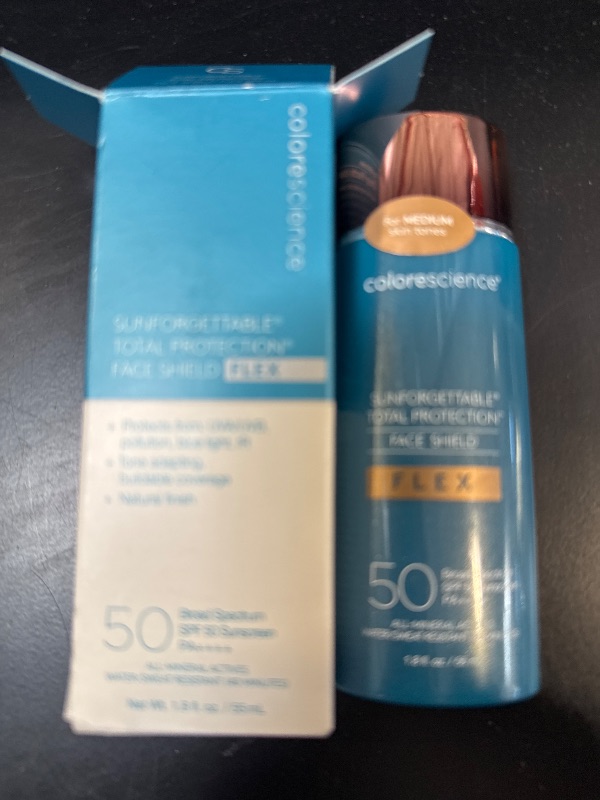 Photo 1 of Colorescience Total Protection Face Shield Flex SPF 50, Zinc Oxide Formula, Medium, 1.8 fl. oz.