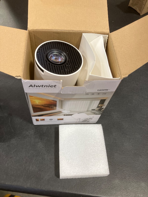 Photo 1 of HY300PRO Mini Projector with Wifi and Bluetooth, 4K Support 200ANSI Smart Portable Projector, Auto Keystone, 180 Degree Rotation, Android 11 for Outdoor, Bedroom, Movie, game & business